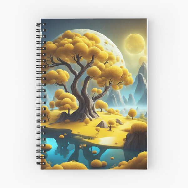 Item preview, Cheese Planet Fantasy Landscape with Yellow Trees designed and sold by hjian8219.