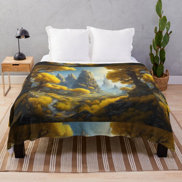 Item preview, Cheese Planet Fantasy Landscape with Yellow Trees designed and sold by hjian8219.
