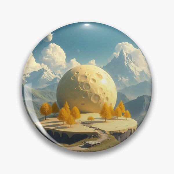 Item preview, Cheese Planet Fantasy Landscape with Yellow Trees designed and sold by hjian8219.