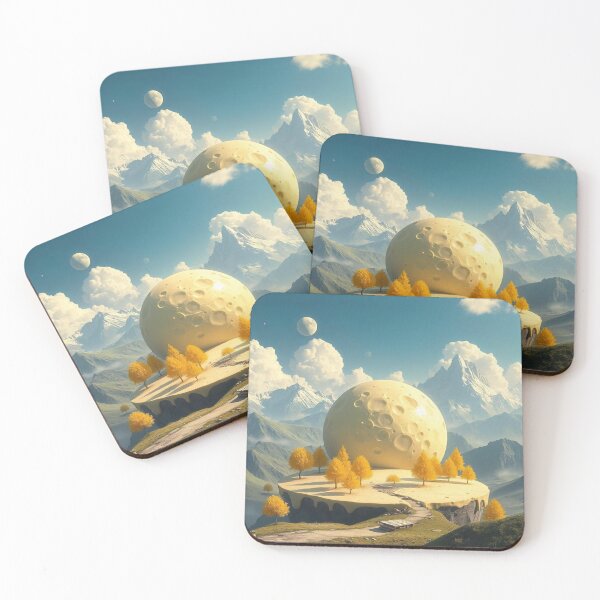 Item preview, Cheese Planet Fantasy Landscape with Yellow Trees designed and sold by hjian8219.