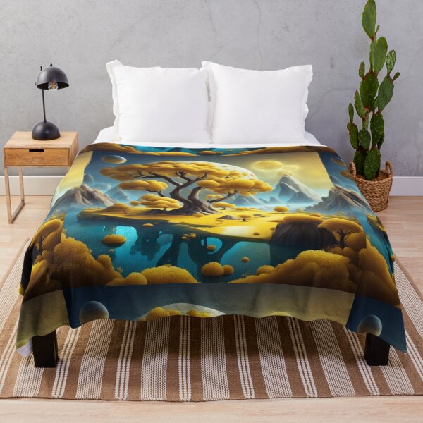 Item preview, Cheese Planet Fantasy Landscape with Yellow Trees designed and sold by hjian8219.