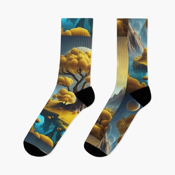 Item preview, Cheese Planet Fantasy Landscape with Yellow Trees designed and sold by hjian8219.