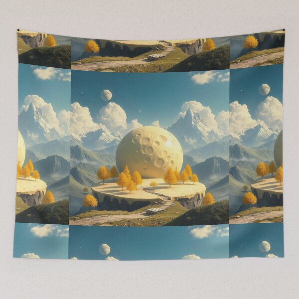 Item preview, Cheese Planet Fantasy Landscape with Yellow Trees designed and sold by hjian8219.