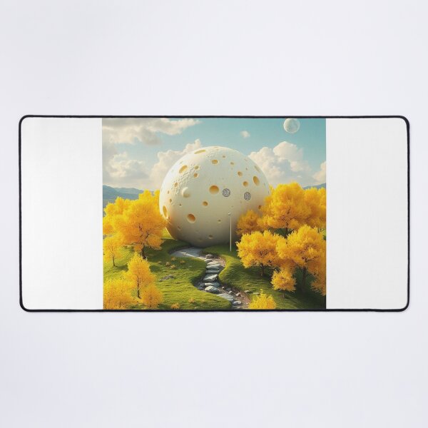 Item preview, Cheese Planet Fantasy Landscape with Yellow Trees designed and sold by hjian8219.