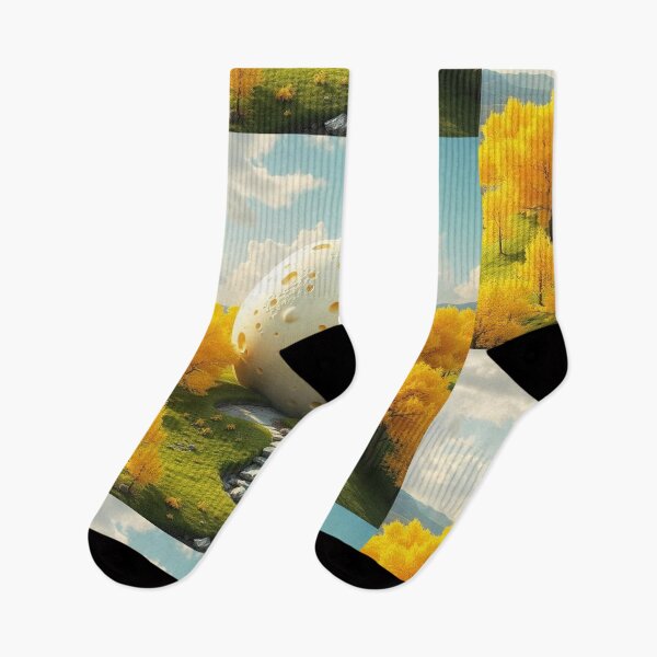 Item preview, Cheese Planet Fantasy Landscape with Yellow Trees designed and sold by hjian8219.
