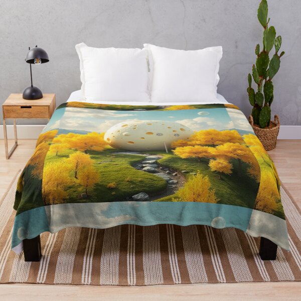Item preview, Cheese Planet Fantasy Landscape with Yellow Trees designed and sold by hjian8219.