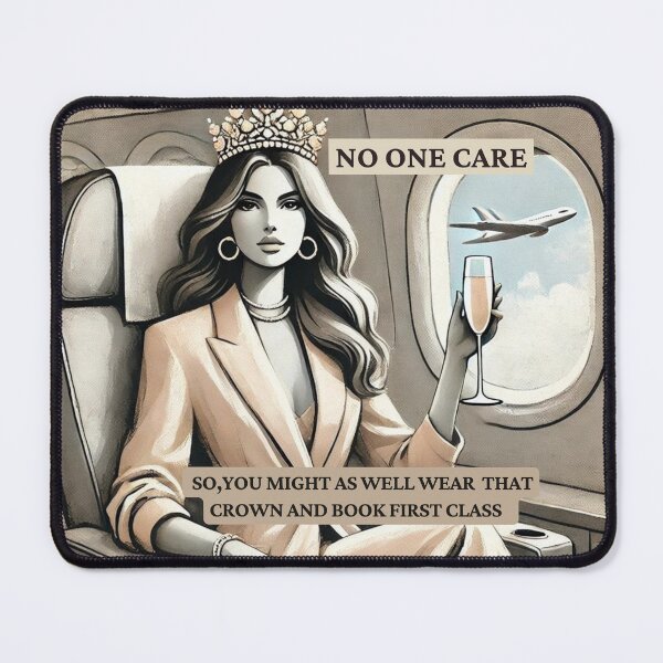 Item preview, No One Cares. So, You Might as Well Wear That Crown and Book First Class designed and sold by Nfcollectives1.