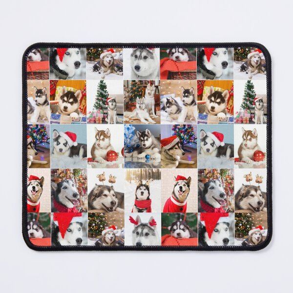 Item preview, Christmas Husky Photo Collage designed and sold by ColorfulPrints.