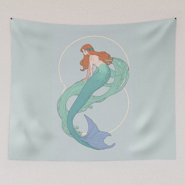 Item preview, La Sirena-in a black hole with background three from sirenasworld designed and sold by SirenasWorld.