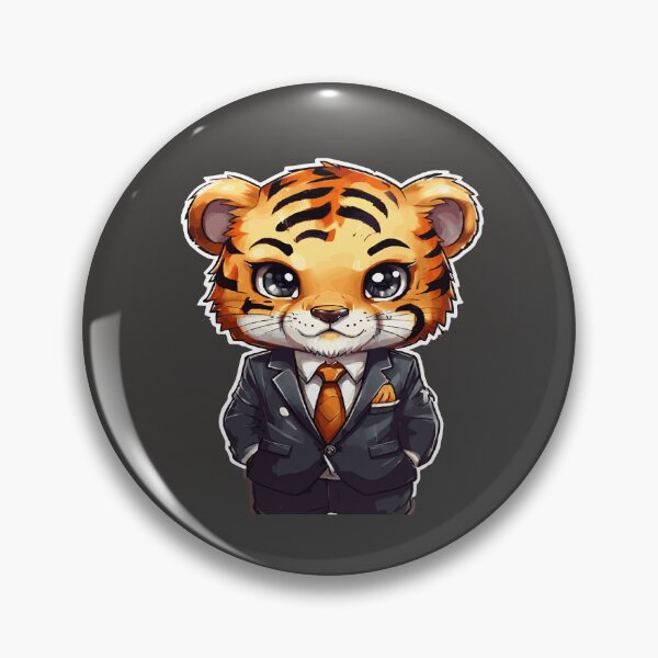 Item preview, Business Tiger, kawaii tiger in chibi style wearing a suit or smoking designed and sold by AdrianMDesigns.