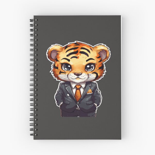 Item preview, Business Tiger, kawaii tiger in chibi style wearing a suit or smoking designed and sold by AdrianMDesigns.