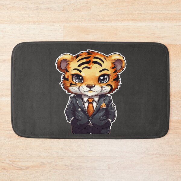 Item preview, Business Tiger, kawaii tiger in chibi style wearing a suit or smoking designed and sold by AdrianMDesigns.