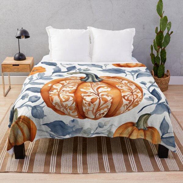 Item preview, Calabazas chinoiserie azules y naranjas 6 designed and sold by TheChinoiserie.