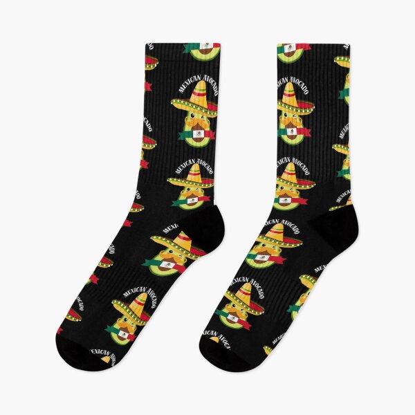 Item preview, kawaii mexican avocado with hat and mustache designed and sold by ZerpaGiovanna.