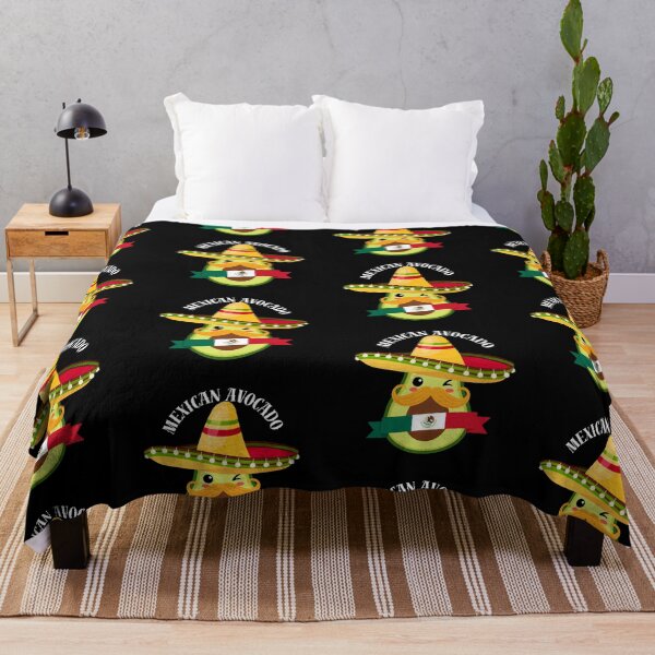 Item preview, kawaii mexican avocado with hat and mustache designed and sold by ZerpaGiovanna.