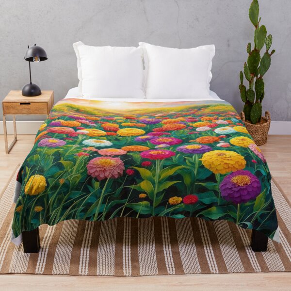 Item preview, "Field of Zinnias in Full Splendor 3" designed and sold by anahimar1418.