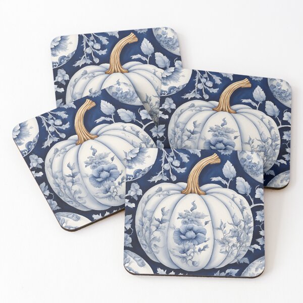 Item preview, Blue and White Chinoiserie Pumpkins 2 designed and sold by TheChinoiserie.