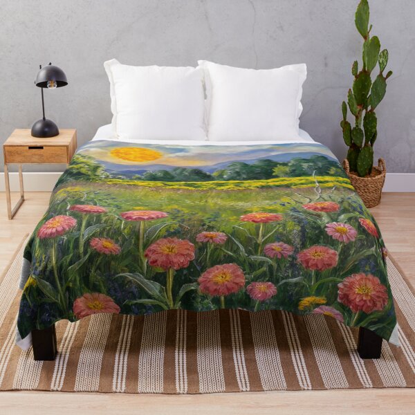 Item preview, "Field of Zinnias in Full Splendor 4" designed and sold by anahimar1418.