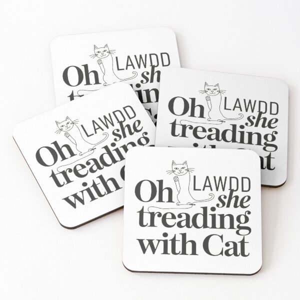 Item preview, Oh Lawd She Treading with Cat - Playful Cat Lover Design for T-Shirts & Accessories designed and sold by ColorsSoul ⭐️⭐️⭐️⭐️⭐️.