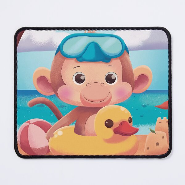 Item preview, little monkey on the beach designed and sold by inariart.