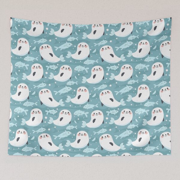 Item preview, Chubby Seal fish Pattern designed and sold by palaco210.
