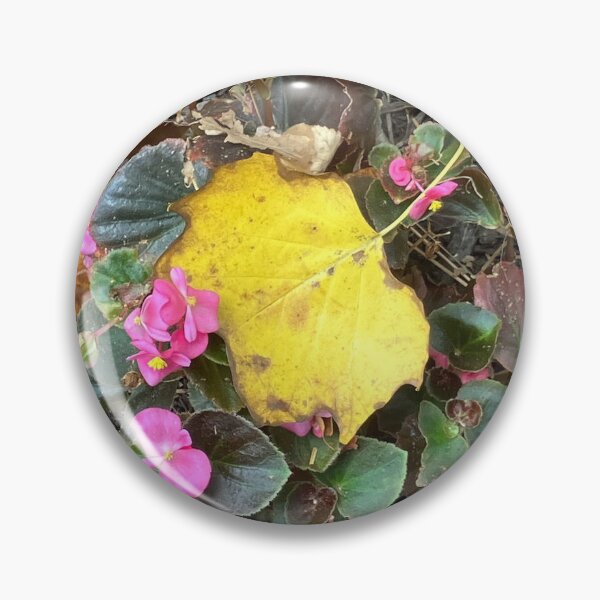 Item preview, A sign of Fall includes a yellow leaf on pink flowers  designed and sold by HellbornEmma26.