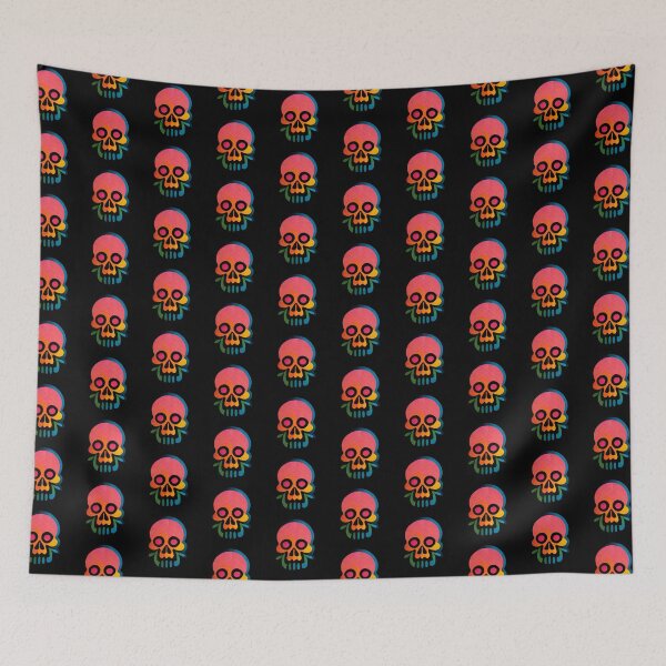 Item preview, rainbow skull designed and sold by HauntedEmporium.