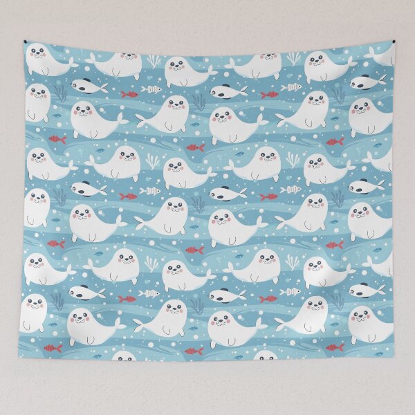 Item preview, Chubby Seal Fish Pattern designed and sold by palaco210.