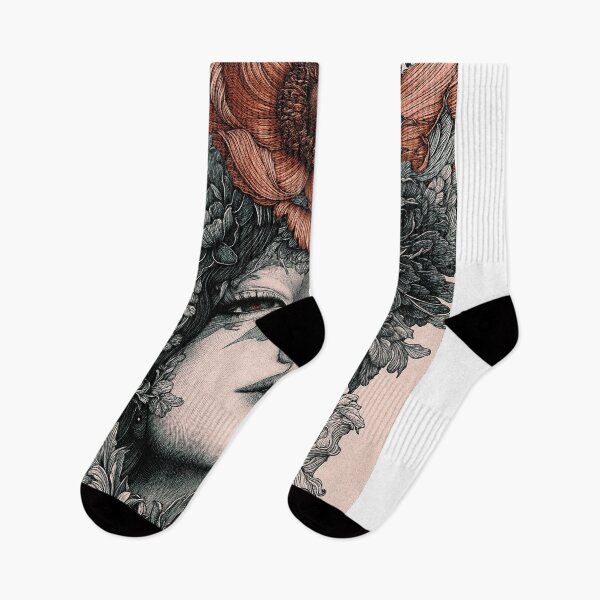 Item preview, Floral Goddess: Surreal Woman with Blooming Flowers Art designed and sold by Qim X Fantasy.