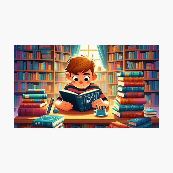 Item preview, El niño y el universo de los libros designed and sold by Bookwormshop.