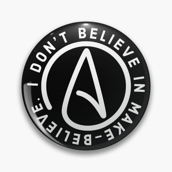 Item preview, I don’t believe in make-believe white text atheist design  designed and sold by Rachel the Artist .