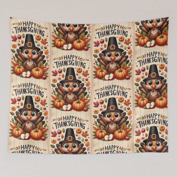 Item preview, Turkey Design with 'Happy Thanksgiving' – Cozy Fall Art  designed and sold by lisa-diver.