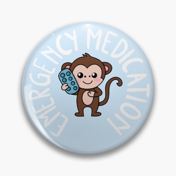 Item preview, Monkey Holding Emergency Medication designed and sold by AnthroTales.