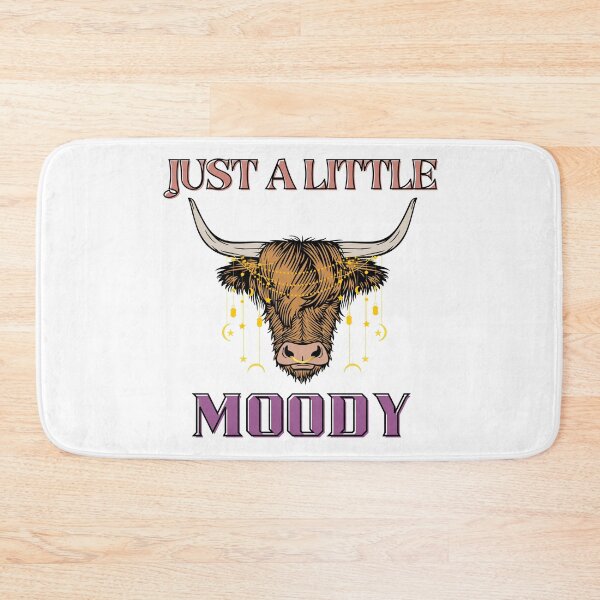Item preview, Just a Little Moody Highland Cow Art | Celestial Western Aesthetic Design designed and sold by TOA Timeless Original Apparel.