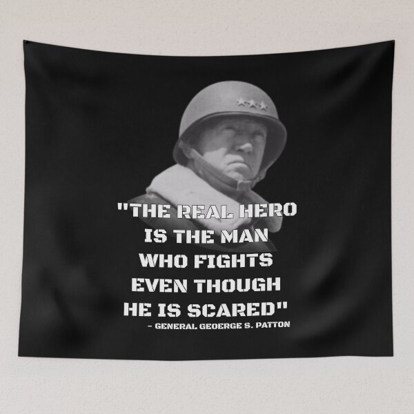 Item preview, General George S Patton Quote - The Real Hero designed and sold by ContTraders.