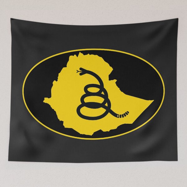 Item preview, ETHIOPIA - Freedom Is The Superpower - Modern Gadsden Snake Flag - Dont Tread On Me design designed and sold by pelagio.