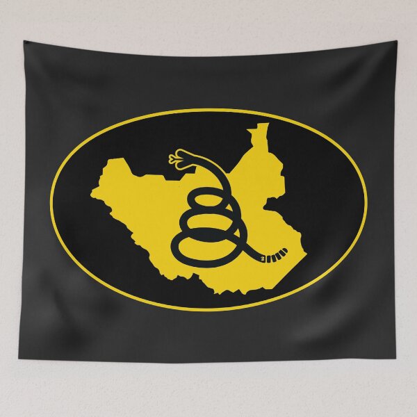 Item preview, SOUTH SUDAN - Freedom Is The Superpower - Modern Gadsden Snake Flag - Dont Tread On Me design designed and sold by pelagio.