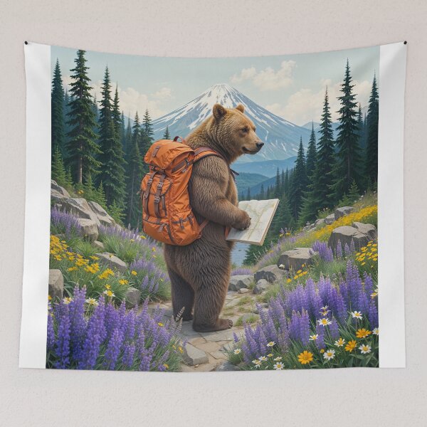 Item preview, Hiking Bear designed and sold by TeeARTHY.