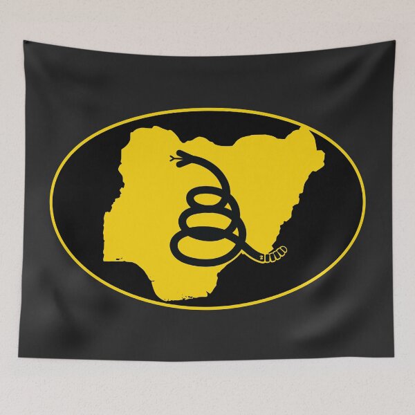 Item preview, NIGERIA - Freedom Is The Superpower - Modern Gadsden Snake Flag - Dont Tread On Me design designed and sold by pelagio.