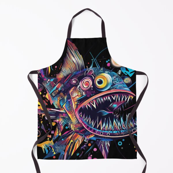 Item preview, Vivid Vibrant Multicolor Chaotic Angler Fish designed and sold by Artsy Sharky.