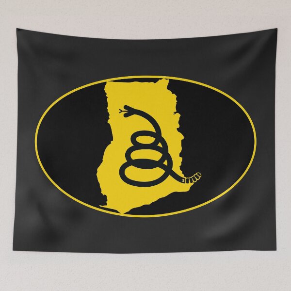 Item preview, GHANA - Freedom Is The Superpower - Modern Gadsden Snake Flag - Dont Tread On Me design designed and sold by pelagio.