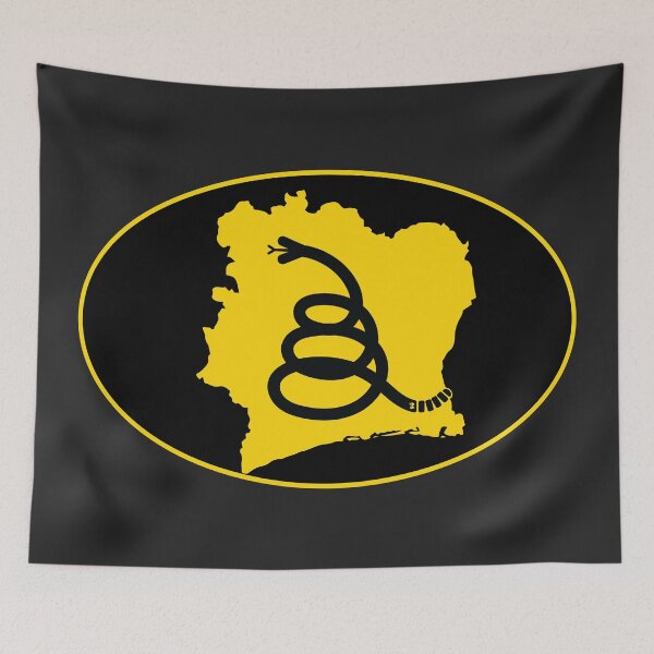 Item preview, Ivory Coast - Côte d'Ivoire   Freedom Is The Superpower - Modern Gadsden Snake Flag - Dont Tread On Me design designed and sold by pelagio.