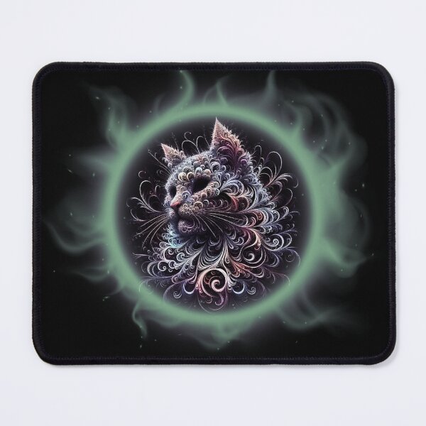 Item preview, Fractal Green Cat designed and sold by Vast-Designs.