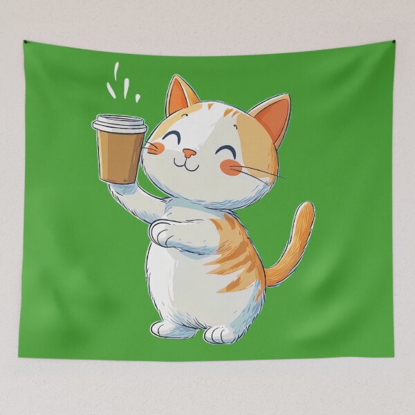 Item preview, Tabby cat coffee time designed and sold by Brendon987.