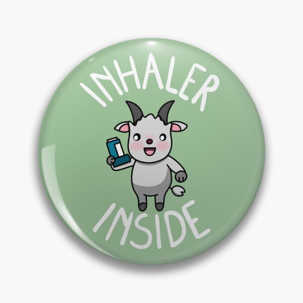 Item preview, Goat Holding Asthma Inhaler designed and sold by AnthroTales.