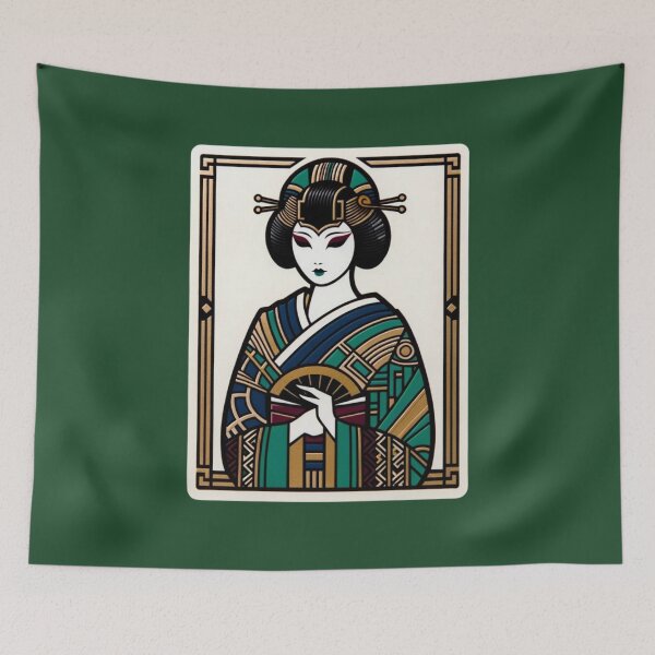 Item preview, Art Deco Geisha Print designed and sold by PinUpPizzazz.