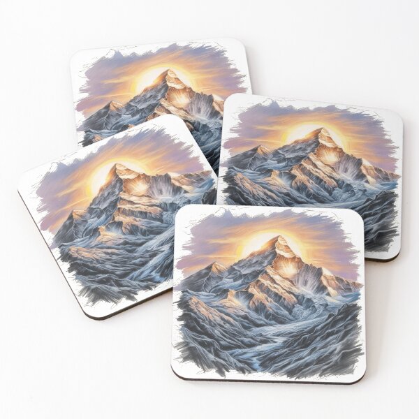 Item preview, A mountain range with a sun in the sky designed and sold by PWDigitalArt.