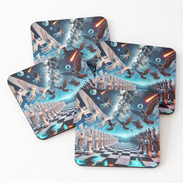 Item preview, "Battle of the Angels – The Cosmic Chess War" designed and sold by Meta2Physical.