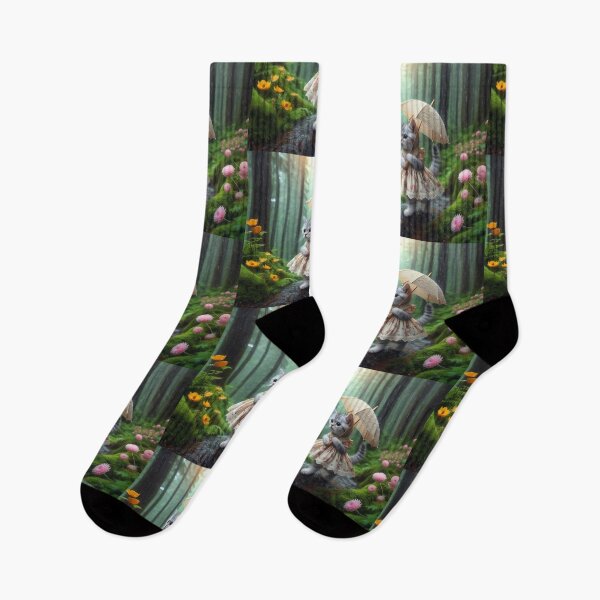 Item preview, The Cat Girl Walking in the Forest森林中散步的貓女孩 designed and sold by BoBo686868.