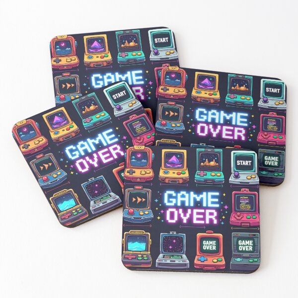 Item preview, Retro Arcade 'Game Over' Graphic Design designed and sold by GiftedExplorer.
